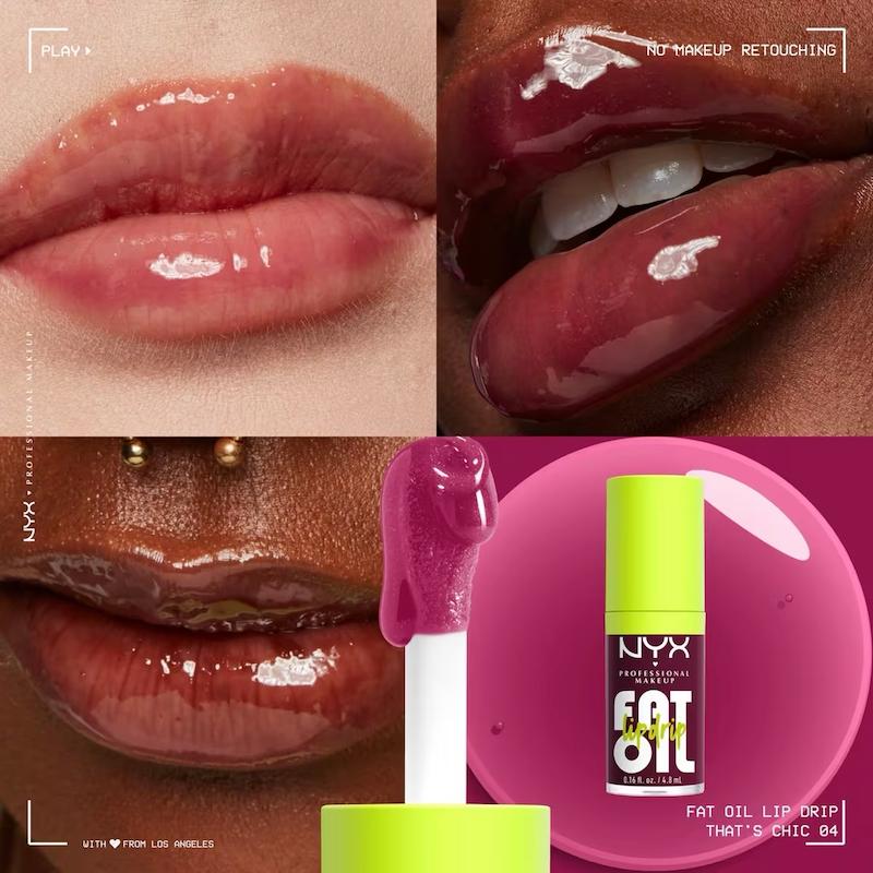 حجم دهنده لب نیکس فت اویل رنگ دتس شیک Nyx Fat Oil Lip Drip That’s Chic