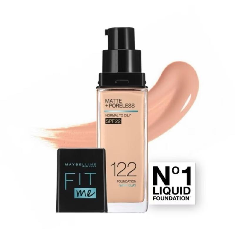 کرم پودر ۱۶ ساعته Maybelline سری Fit me  رنگ 122