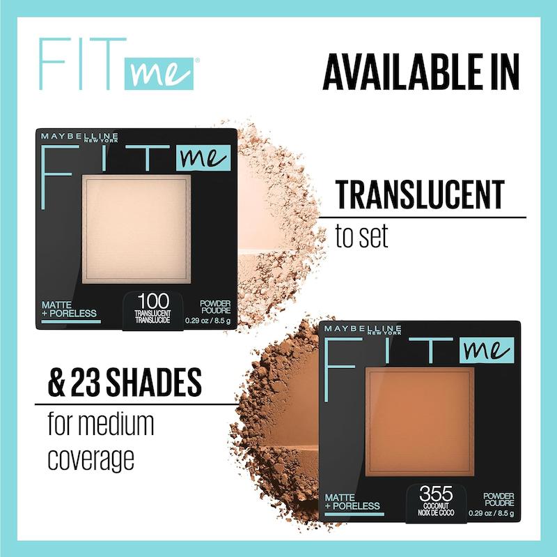 کرم پودر Maybelline New York Fit Me Matte + Poreless Powder Makeup, Sun Beige, 0.29 Ounce میبلین