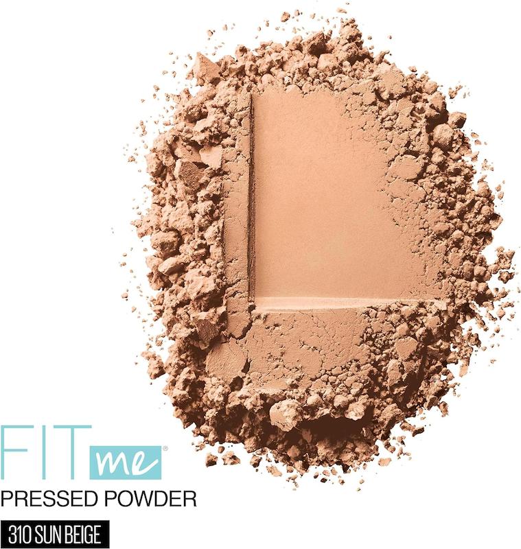 کرم پودر Maybelline New York Fit Me Matte + Poreless Powder Makeup, Sun Beige, 0.29 Ounce میبلین