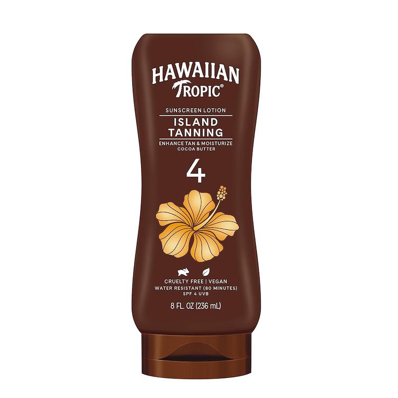 لوشن ضد افتاب مناسب برونزر و ابرسانی پوست برند Hawaiian Tropic مدل Protective Dark Tannning Sun Care Sunscreen Lotion - SPF 4