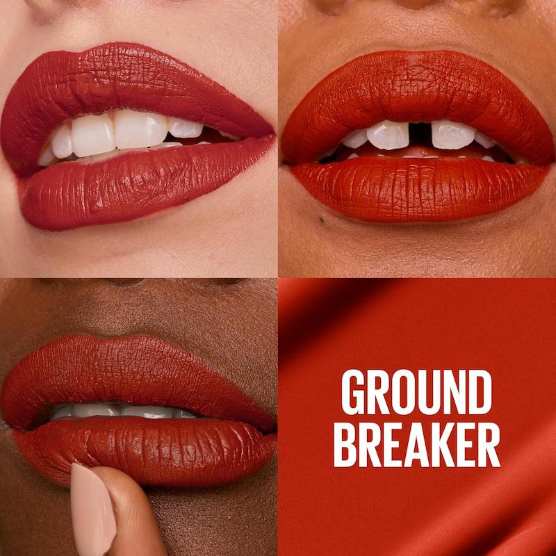 رژ لب مات 16 ساعته میبلین Maybelline مدل سوپر استی Super Stay  رنگ Ground-Baker