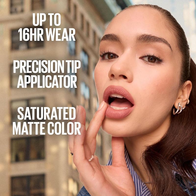رژ لب مات 16 ساعته میبلین Maybelline مدل سوپر استی Super Stay  رنگ Inspirer