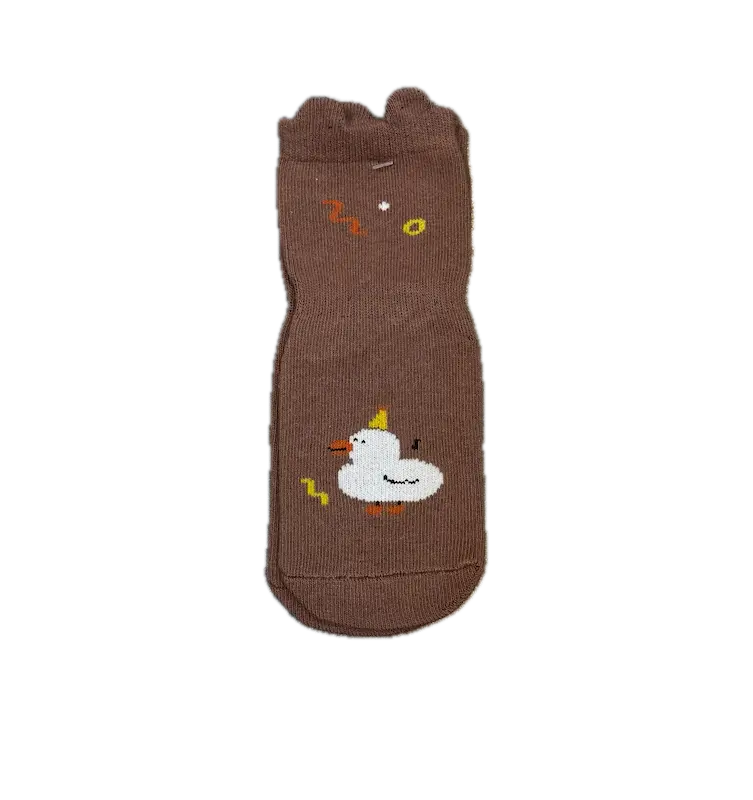جوراب استپدار بچگانه اردک قهوه ای
