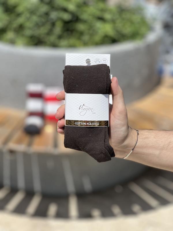 جوراب شلواری قهوه ای