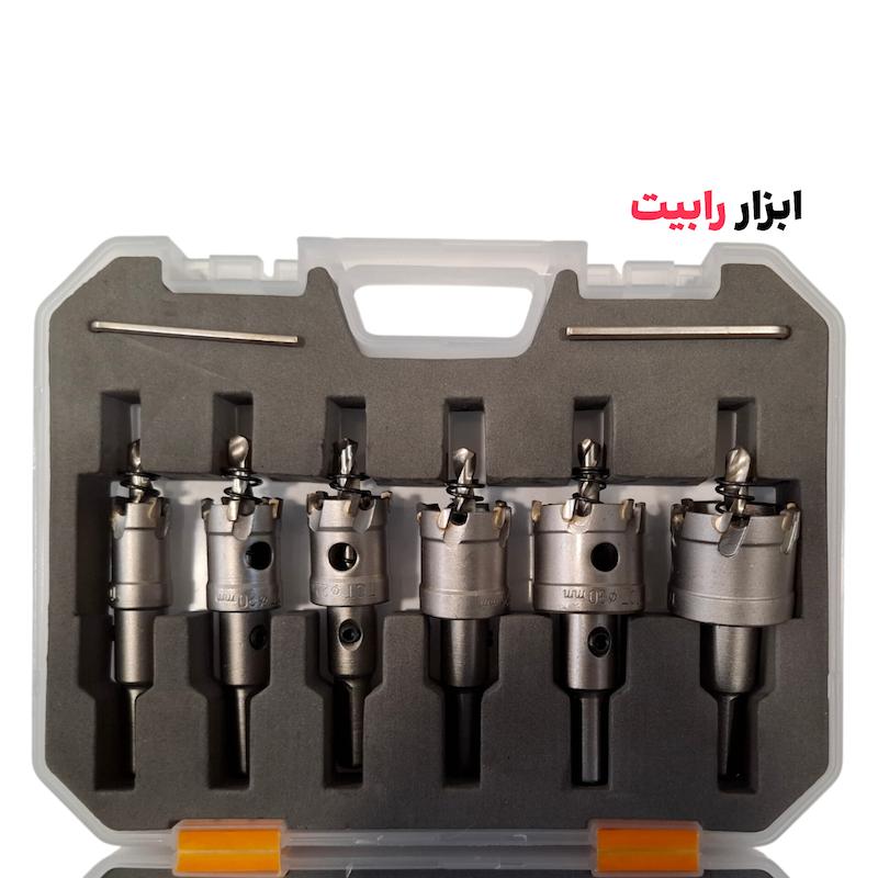 ست 6 عددی مته گردبر استیل سر الماس آهن 