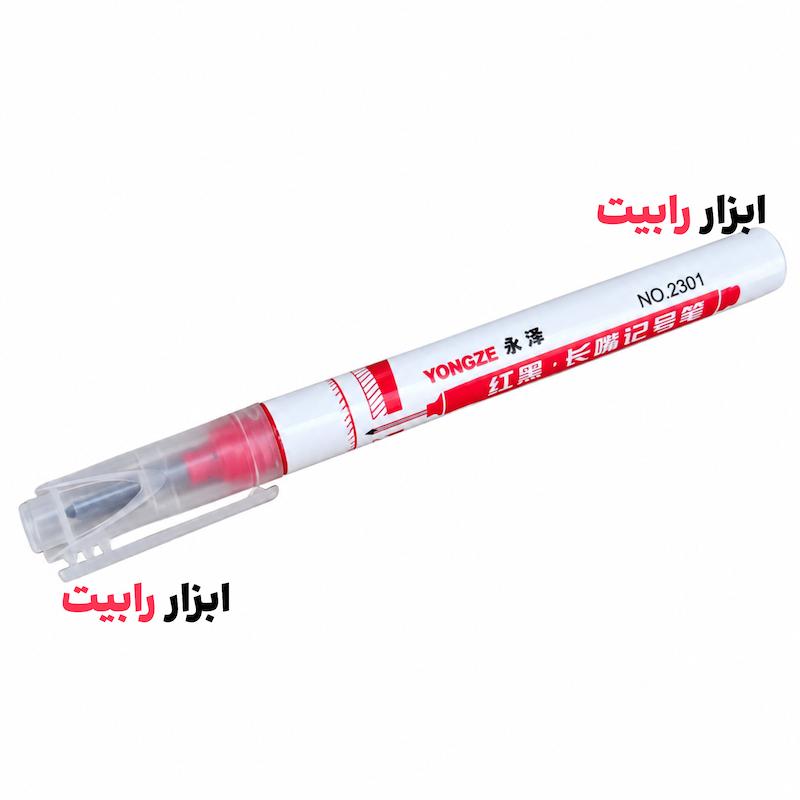 ماژیک نوک بلند صنعتی مدل 2301 رنگ قرمز