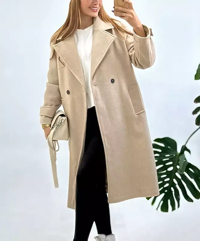 ترنچ کت پالتویی آستردار كد pl004/1 برند ردا