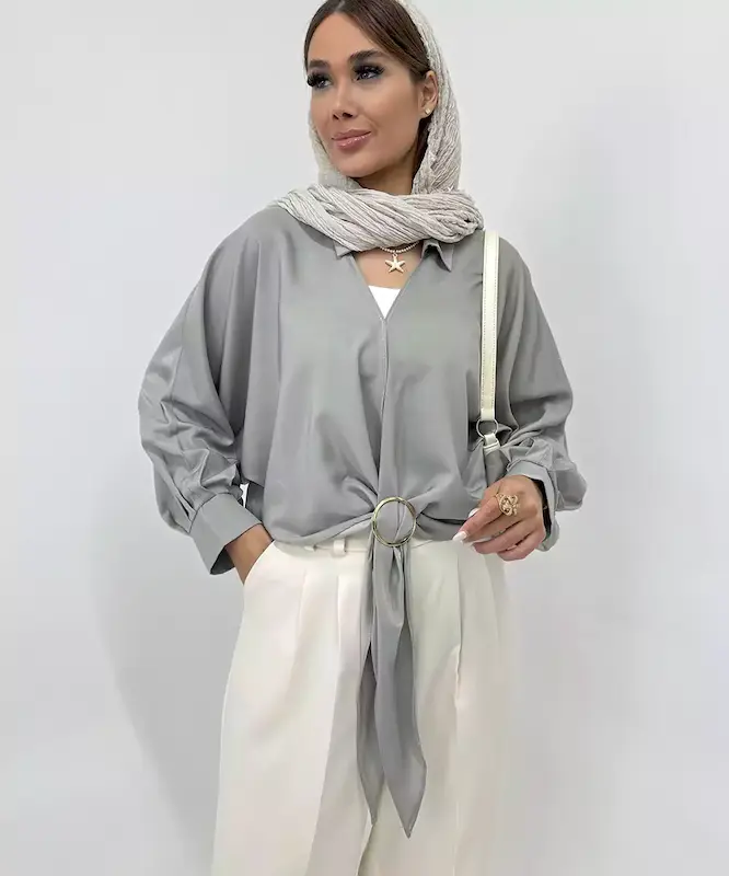 شوميز طرح گره ای كد SN037 برند ردا