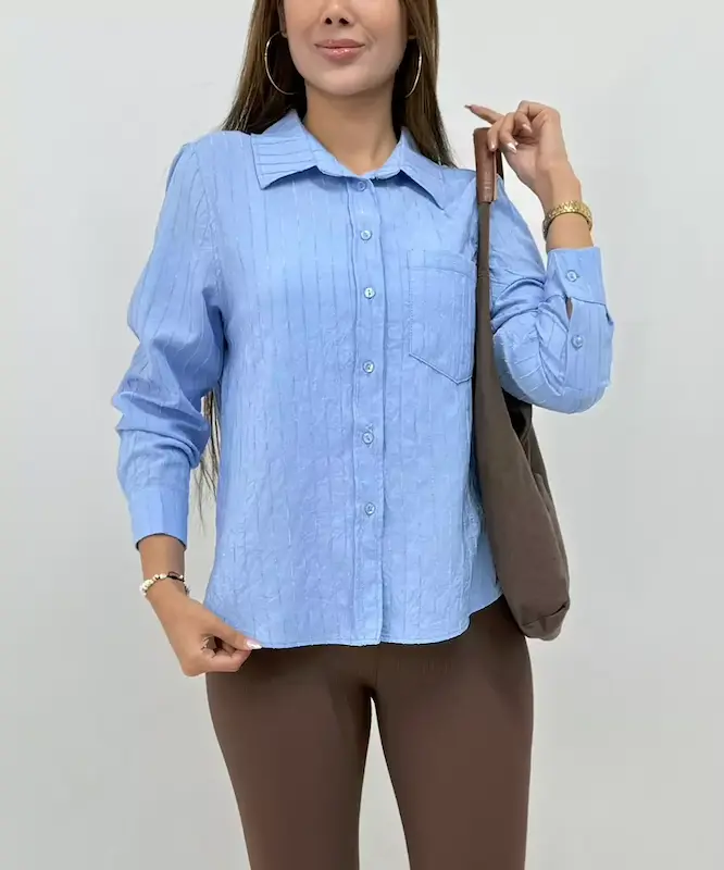 شوميز يقه دار کد SV035