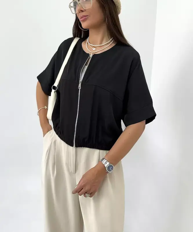 بامبر زیپی زنانه ردا کد SV069