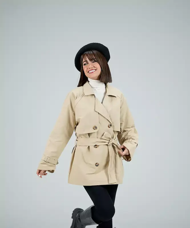 ترنچ كت آستردار بلند كد CN005 برند ردا