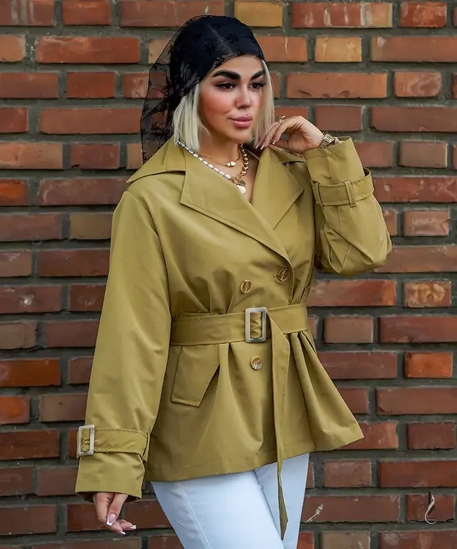 ترنچ كت آستردار کد CN009 برند ردا