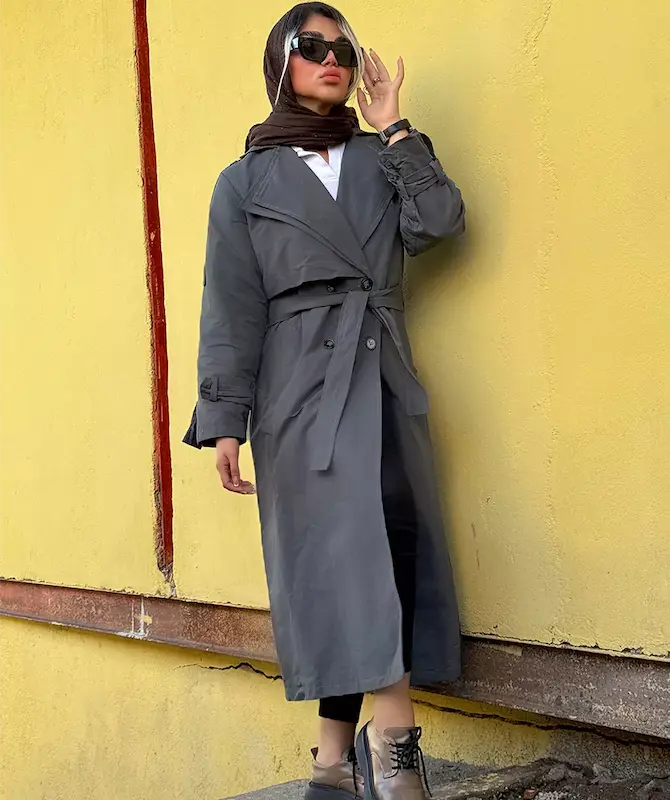 ترنچ كت آستردار كد CI004 برند ردا