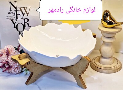 کاسه کویین پایه چوبی 