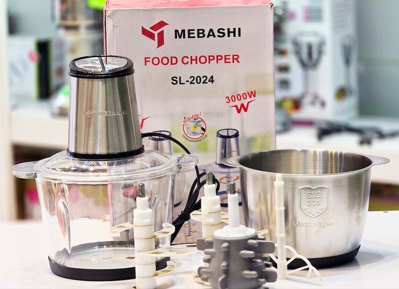 خردکن و غذاساز ۲قلو Mebashi 3000 وات کد ۲۰۲۴