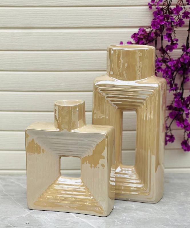 گلدان مربع لاستر جفتی