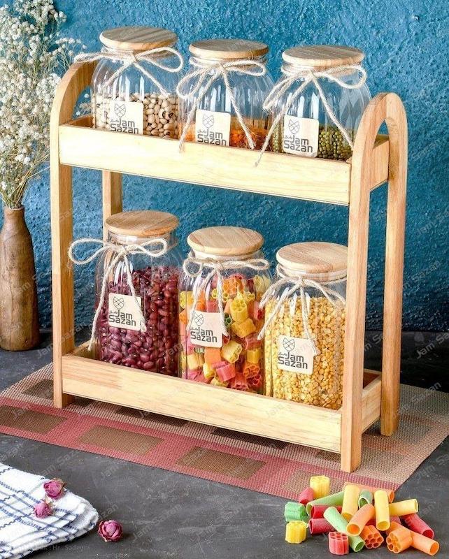 استند دوطبقه رابر  طرح شیشه موناکو