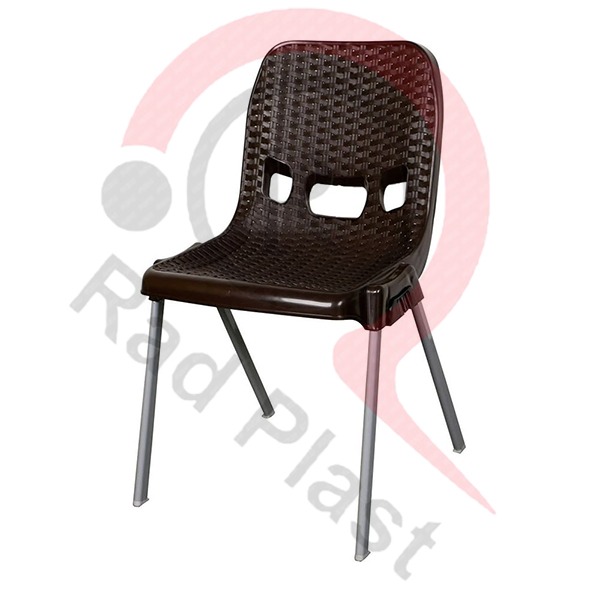 صندلی پایه فلزی حصیربافت کد 881 ناصر پلاستیک