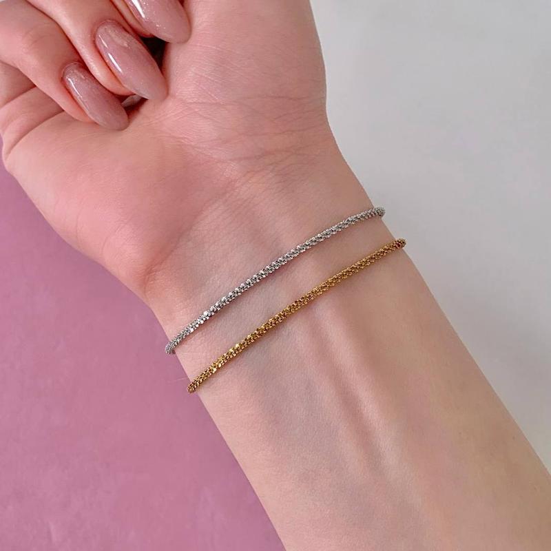 دستبند خاویاری(طلایی-نقره‌ای)✨