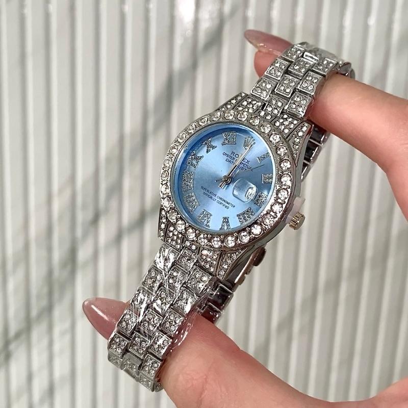 ساعت فول‌نگین رولکس( رنگ‌بندی)✨💎