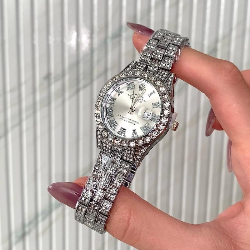 ساعت فول‌نگین رولکس( رنگ‌بندی)✨💎