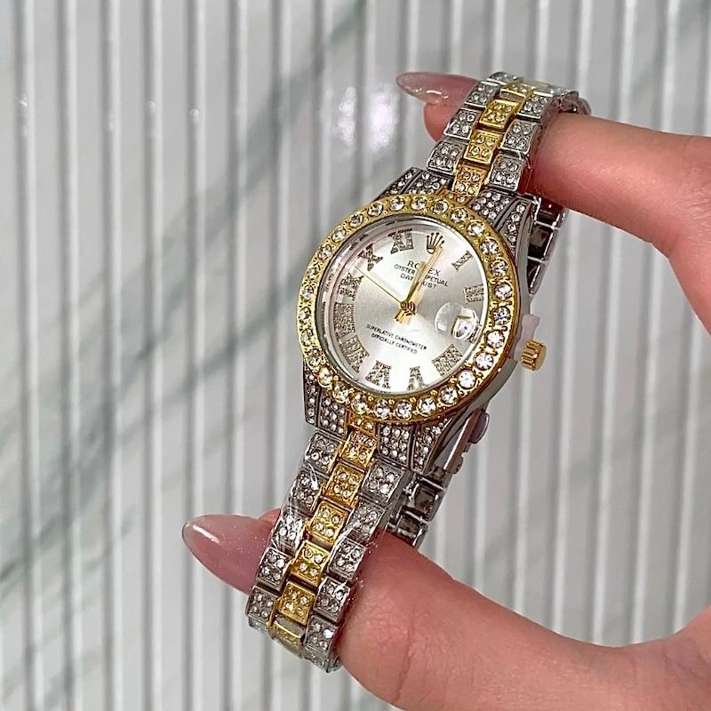 ساعت فول‌نگین رولکس( رنگ‌بندی)✨💎