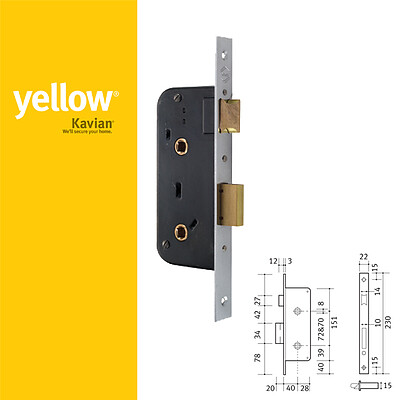 قفل سرویس و کلیدی گروه زرد