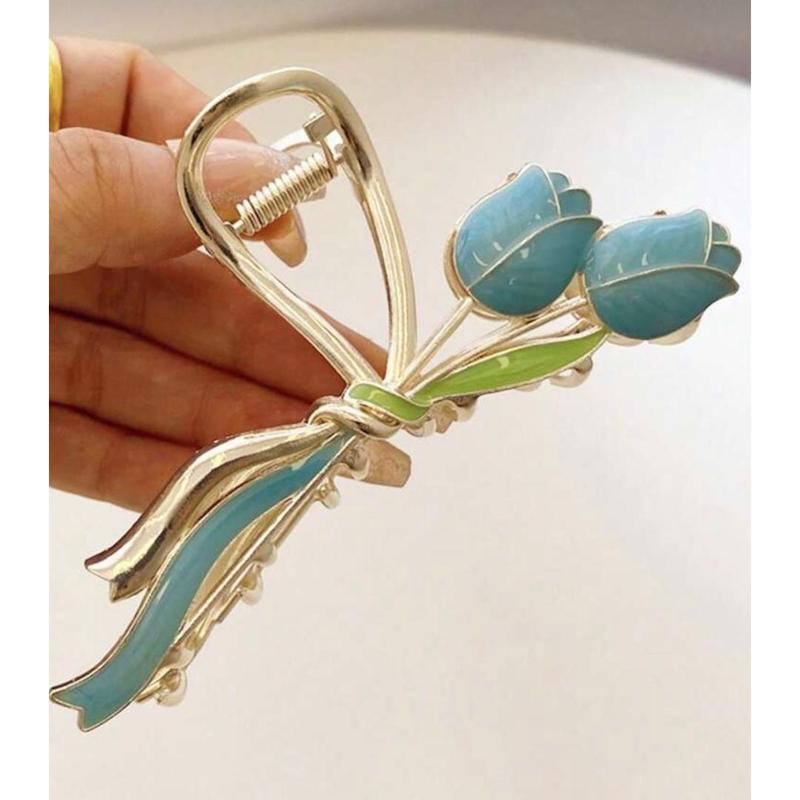 گلسر فلزی طرح لاله آبی