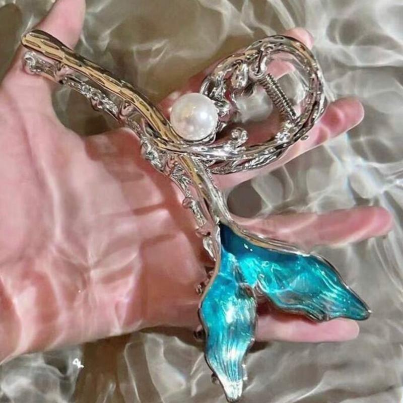 گلسر فلزی طرح دم وال و مروارید