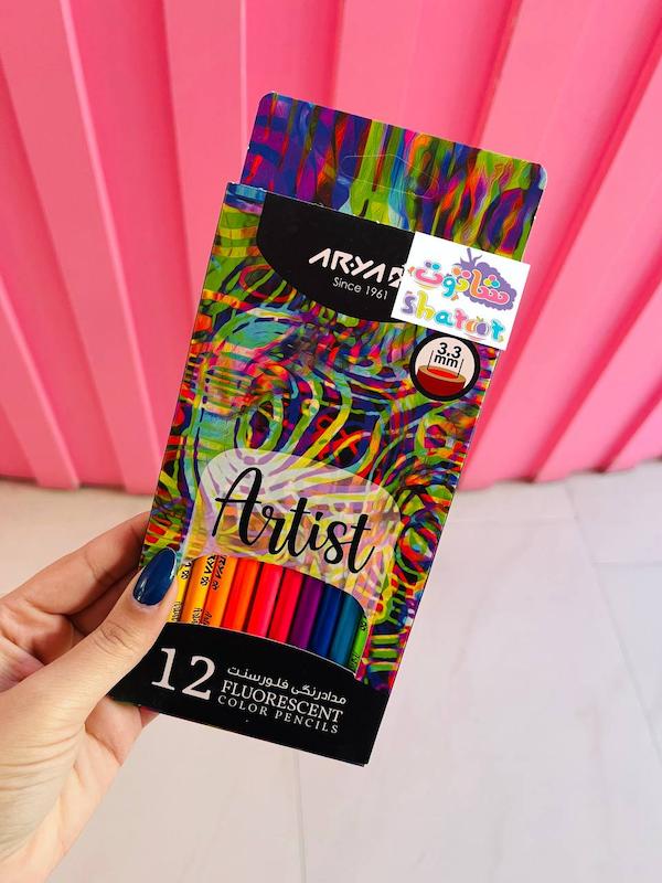مداد رنگی جعبه ای آریا