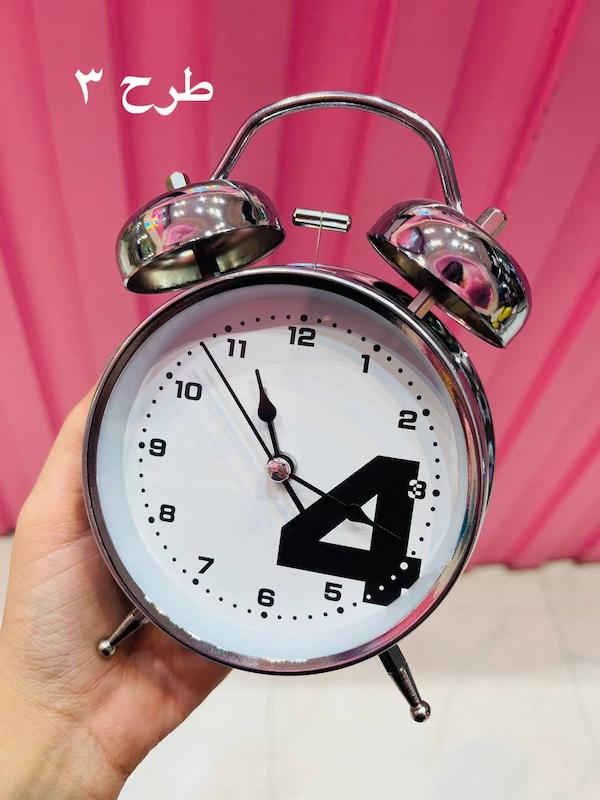 ساعت رومیزی استیل طرح عدد