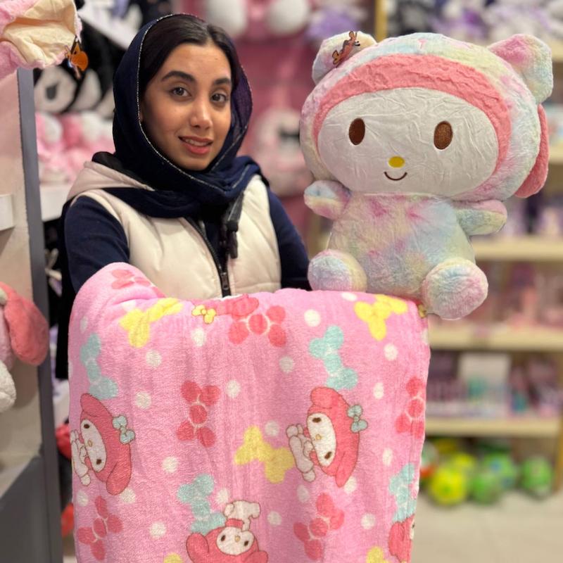 عروسک کرومی رنگ ابر و بادی پتودار