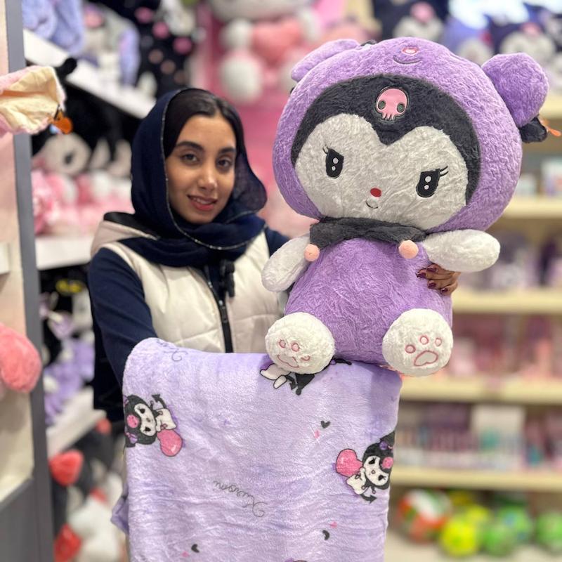 عروسک کرومی بنفش پتو دار