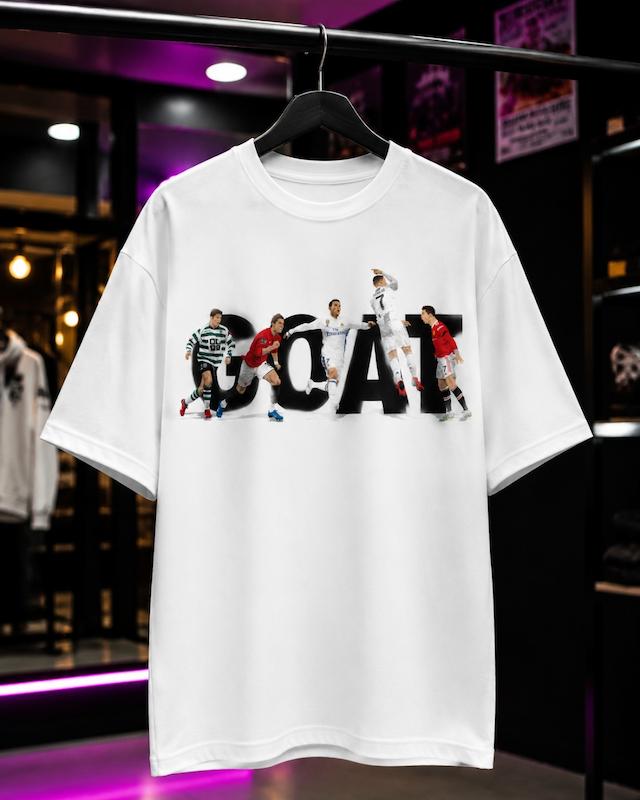 تیشرت باکسی طرح رونالدو goat | تیشرت مردانه و زنانه رونالدو