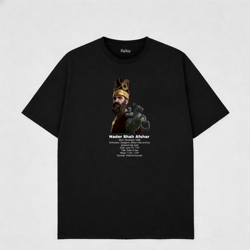 تیشرت طرح نادرشاه افشار – کیفیت عالی، چاپ ماندگار