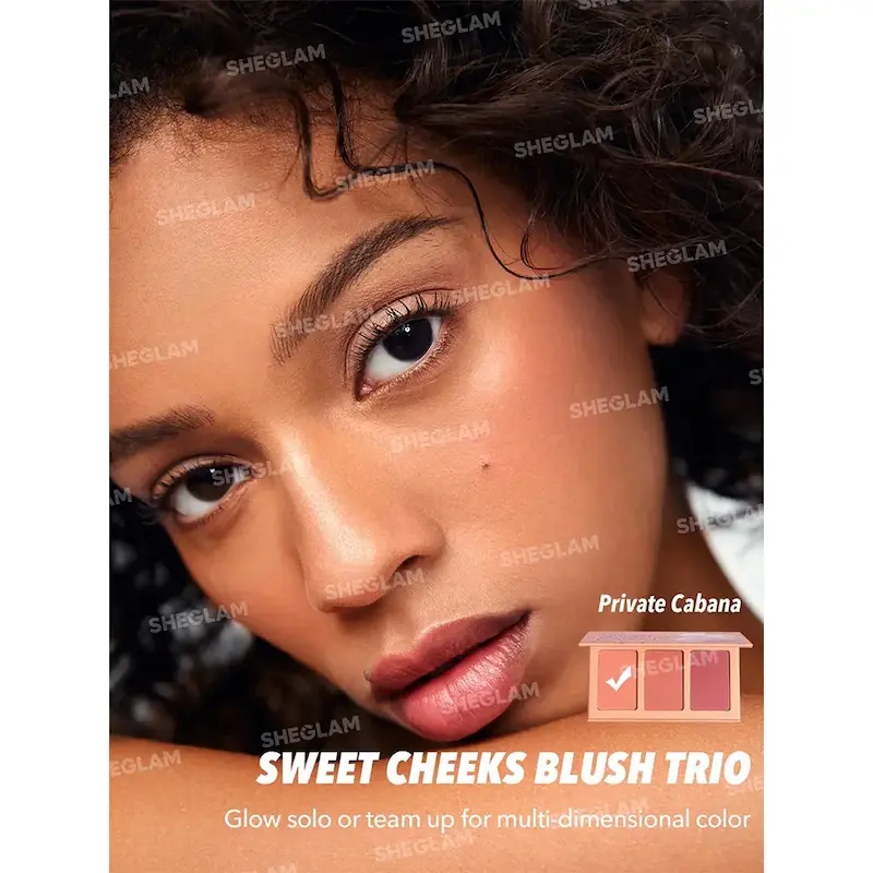 پالت رژگونه پودری شیگلم سه رنگ مدل Sweet Cheeks