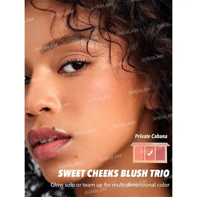 پالت رژگونه پودری شیگلم سه رنگ مدل Sweet Cheeks
