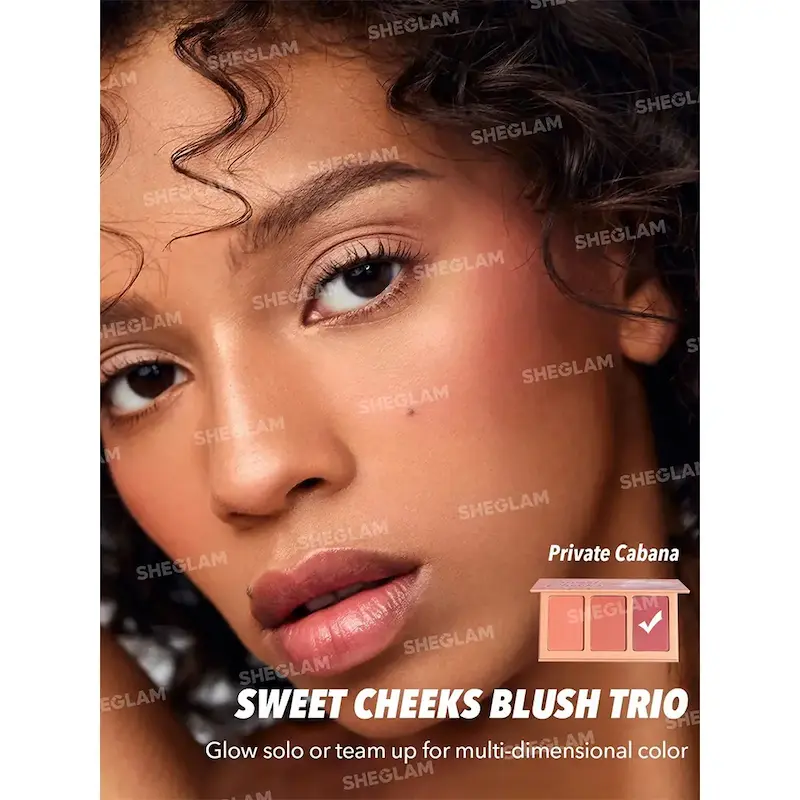 پالت رژگونه پودری شیگلم سه رنگ مدل Sweet Cheeks