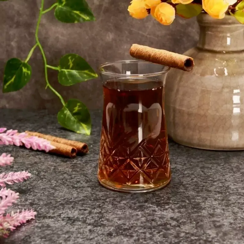 استکان پاشاباغچه مدل تایملس گنجایش 160 سی‌سی کد 42891 - (ست 6 عددی)