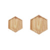 ظرف سرو چوبی  PLT-RW  طرح 6 ضلعی  (2سایز) 