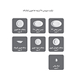 سرویس غذاخوری 28 پارچه چینی زرین سری ایتالیا اف مدل اسپاتی آبی