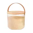 سطل شیاردار لیمون مدل درب چوبی گنجایش 9 لیتری 2456