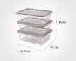 ست ظرف نگه‌دارنده لیمون مدل مستطیل 2.5لیتر کد 2407 - (ست 3 عددی)