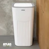 سطل‌زباله پلاستیکی درب بادبزنی اطلس مدل موج