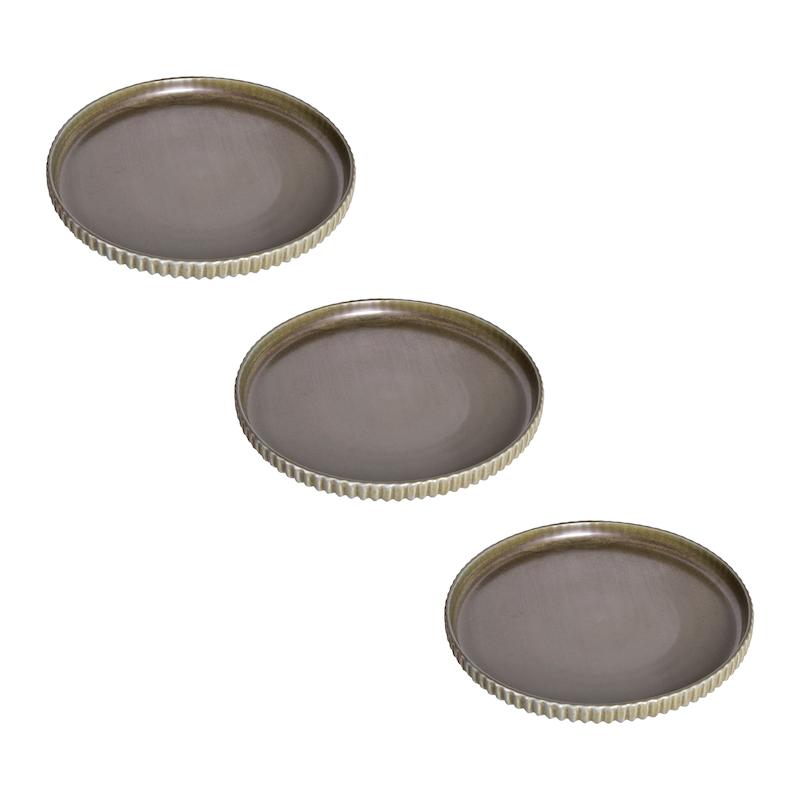 بشقاب غذاخوری بی.وی.کی طرح OLIVE کد 455221 مجموعه 3 عددی