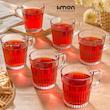لیوان لیمون مدل دسته دار کد 2281 - 280 سی سی مجموعه 6 عددی
