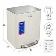 سطل زباله 20لیتری پدال‌دار یونیک کد 4303