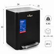 سطل زباله 20لیتری پدال‌دار یونیک مشکی کد 4301