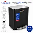 سطل زباله 20لیتری پدال‌دار یونیک مشکی کد 4301